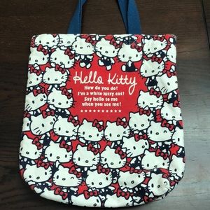 Hello Kitty Sanrio canvas tote bag
